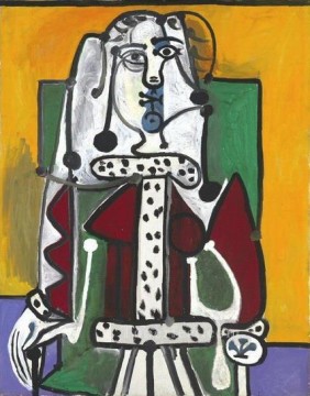 肘掛け椅子に座る女性 1940 年 キュビスト パブロ・ピカソ Oil Paintings